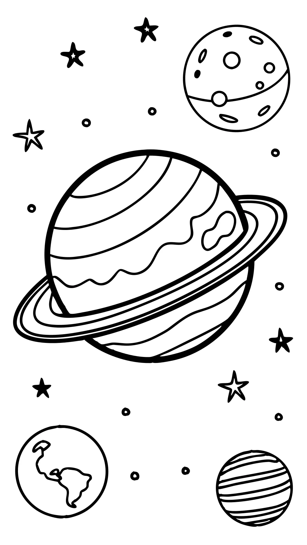 solar system color pages